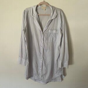 Cloth & Stone Light Blue Night Gown, Nightshirt, Women’s Large